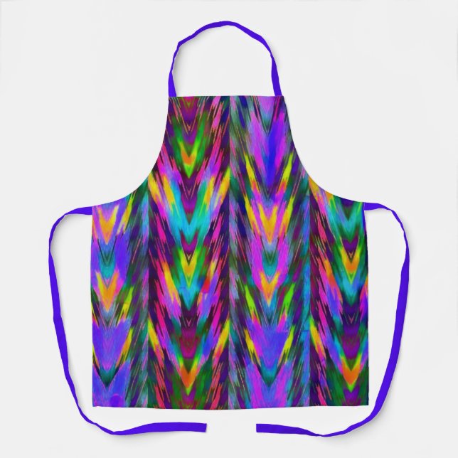 Delantal Chevron tribal brillante (Anverso)