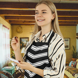 Delantal Chevrons Azul Y Blanco