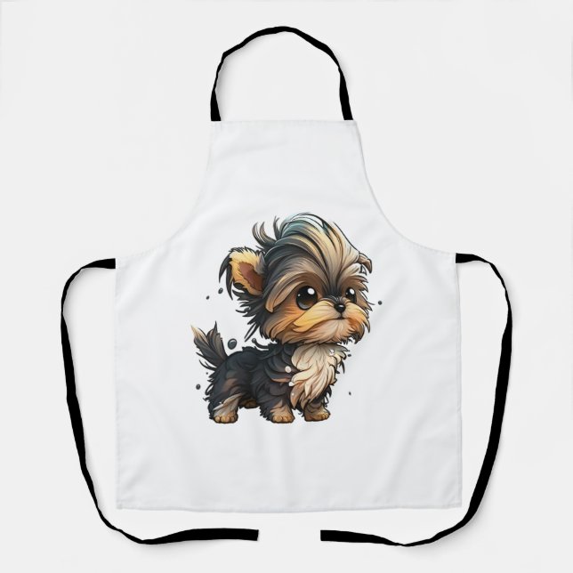 Delantal Chibi Yorkshire Terrier (Anverso)