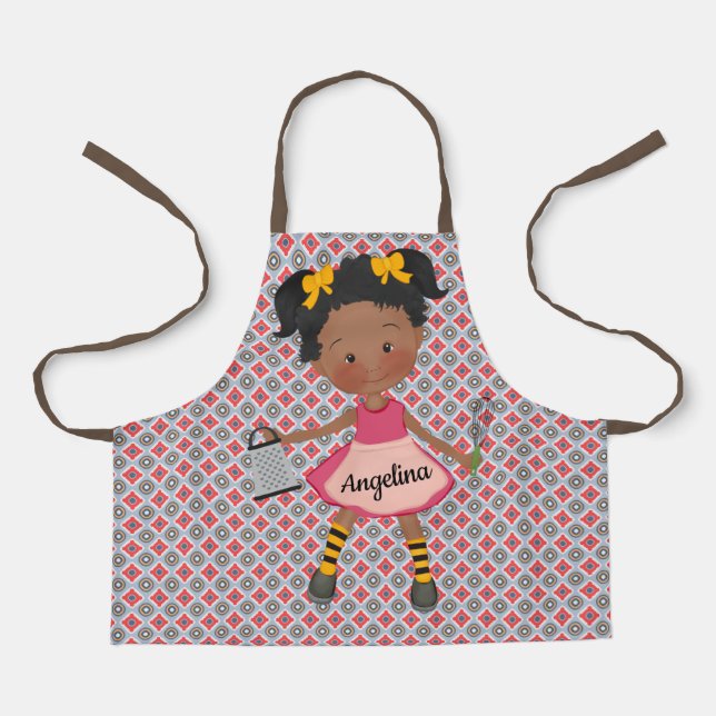 Delantal Chica afroamericano Apron (Anverso)