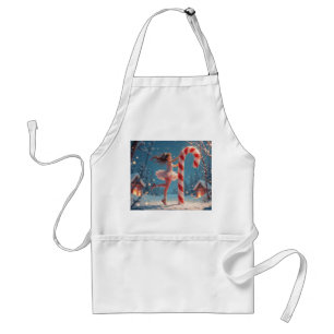 Delantal Chica Anime Bailarina & Caña de Caramelo Navidad