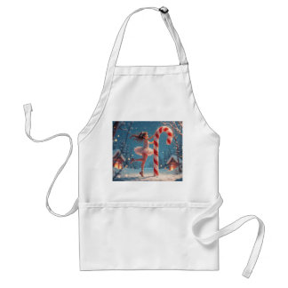 Delantal Chica Anime Bailarina & Caña de Caramelo Navidad