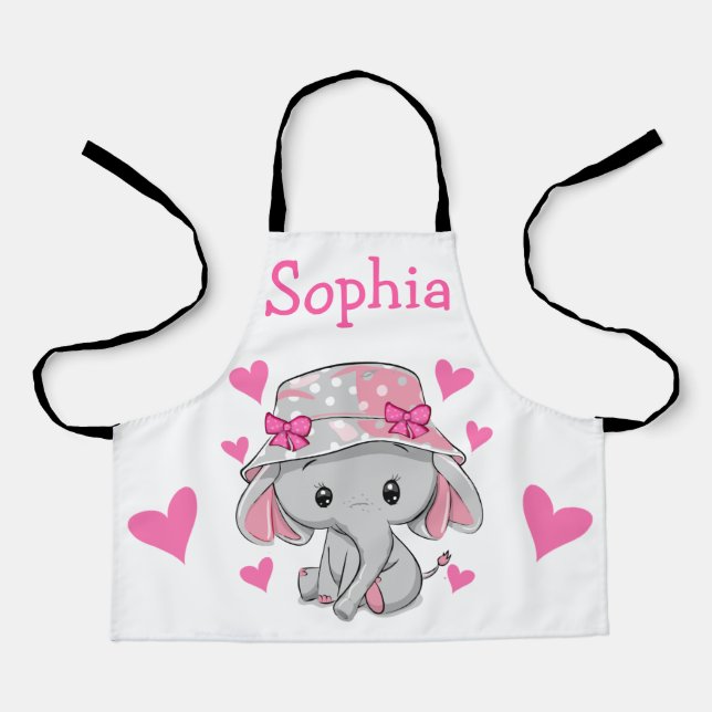 Delantal Chica Cute Baby Elephant  (Anverso)