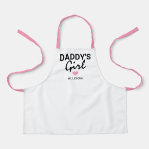 Delantal Chica Cute Daddys  Pink Heart Personalized Kids
