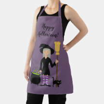 Chica De Brujas Y Un Texto De Halloween De Gato Y 