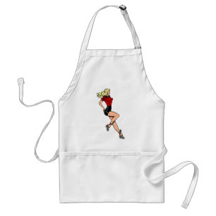 Delantal Chica de glamour vintage al lado, blond Blombshell