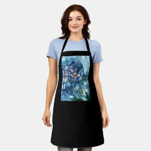 Delantal Chica de hadas espumosas vista de un invierno de z