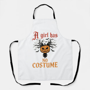 Delantal Chica de Halloween No Tiene Disfraz de Calabaza