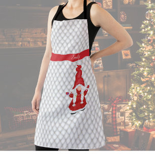 Delantal Chica de Navidades inteligentes Gnome personalizad