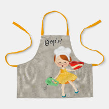 Chica de pelo rojo Apron