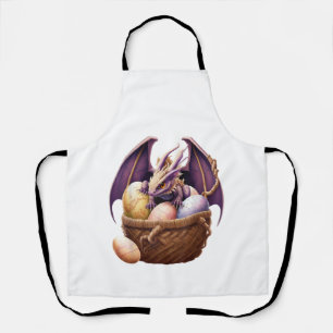 Delantal Chica Dragón Coleccionando Huevos de Pascua - Cu K