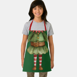 Delantal Chica Elfa Divertida Regalo de Navidad Cuerpo 