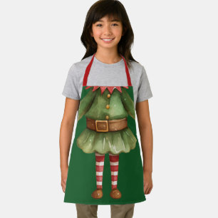 Delantal Chica Elfa Divertida Regalo de Navidad Cuerpo