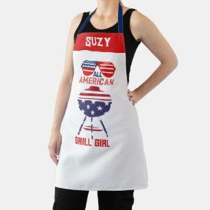 Delantal Chica estadounidense Griller Apron - Apron patriót