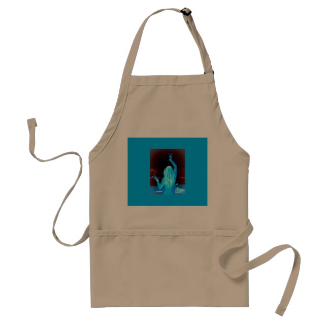 Delantal chica hippie azul (Frente)