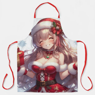Delantal Chica linda de Navidad de anime