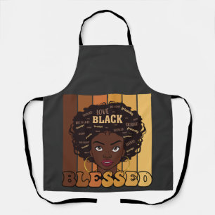 Delantal Chica negra africana americana melanina Juneteenth