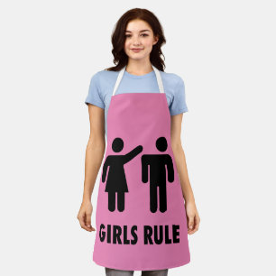 DELANTAL CHICA POWER CHICAS DE COCINA ROSA APRON