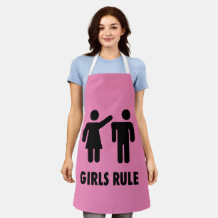 DELANTAL CHICA POWER CHICAS DE COCINA ROSA APRON