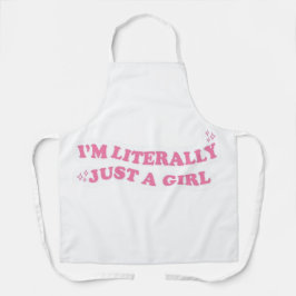 Delantal chica rosa, solo soy un chica