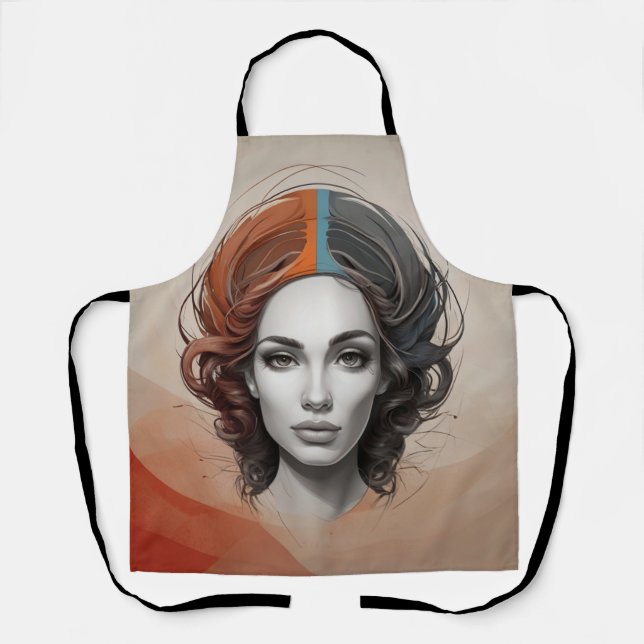 Delantal chica vívido fuera de adentro (Anverso)