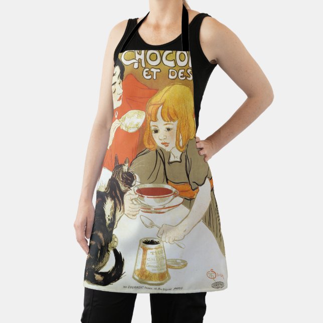 Delantal Chica y gato, Alexandre Steinlen (in situ)