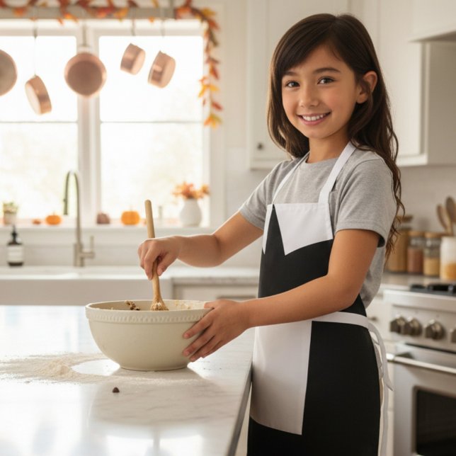 Delantal Chicas Apron con traje de peregrino de acción de g (Make holiday cooking fun! This cute pilgrim apron is perfect for helping out in the kitchen)