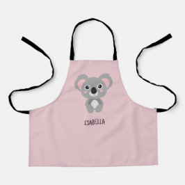 Delantal Chicas de Koala rosados personalizados