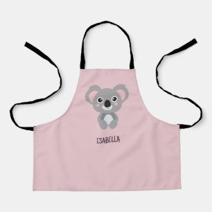 Delantal Chicas de Koala rosados personalizados