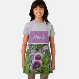 Delantal Chicas de la flor morada rosada