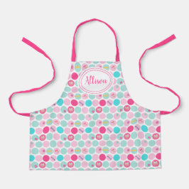 Delantal Chicas de torta de golosinas y golosinas rosadas |