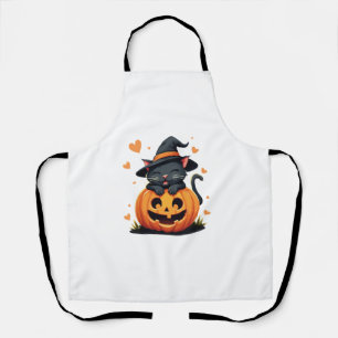 Delantal Chicas Halloween Cat Calabaza disfraces graciosos 