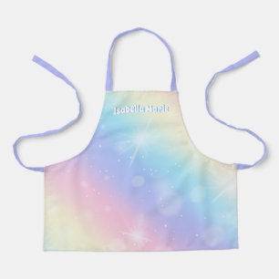 Delantal Chicas personalizados de la parrilla arcoiris del 