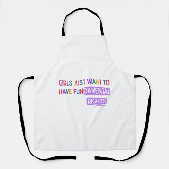 Delantal Chicas quieren tener Derechos Fundamentales Derech (Anverso)