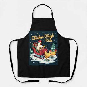 Delantal Chicken Sleigh Ride