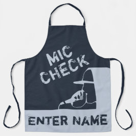 Delantal CHICO EN RAPAS DE HOODIO EN UN CHEQUE DE MIC perso