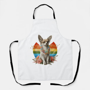 Delantal Chihuahua Cute Dog, hermosa Chica de flores