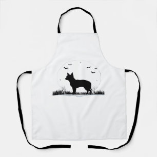 Delantal Chihuahua Dog - Halloween Moon Silhouette Classic