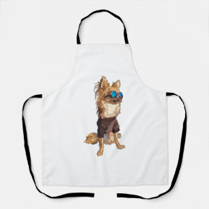 Delantal Chihuahua Dog Long Haired Summer Vibes