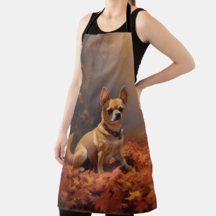 Delantal Chihuahua en Otoño Hojas Caídas Inspiran