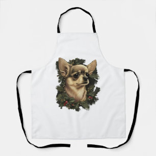 Delantal Chihuahua Feliz Navidad Árbol de Navidad Bonito