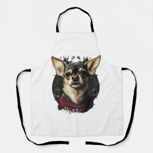 Delantal Chihuahua Feliz Navidad X-Mas Tree Cute