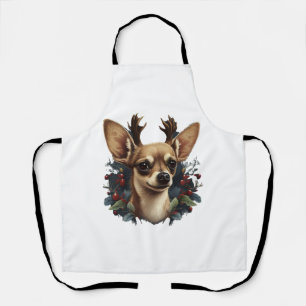 Delantal Chihuahua Feliz Navidad X-Mas Tree Cute