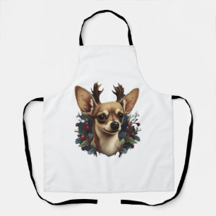 Delantal Chihuahua Feliz Navidad X-Mas Tree Cute