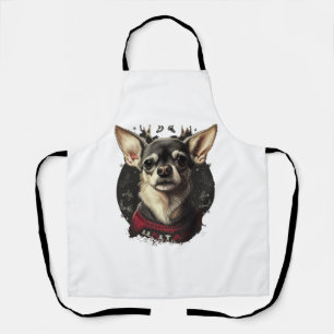 Delantal Chihuahua Feliz Navidad X-Mas Tree Cute