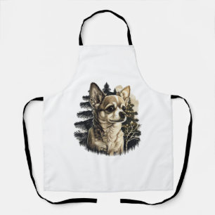 Delantal Chihuahua Feliz Navidad X-Mas Tree Cute