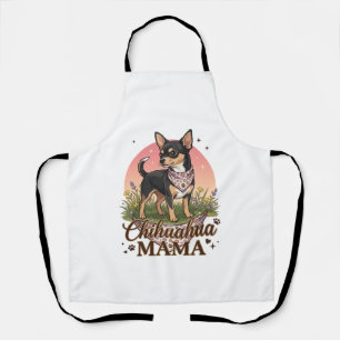 Delantal Chihuahua Mama Perro Bandana Floral Rosa_1