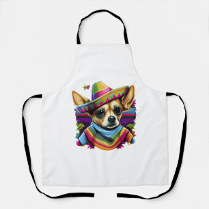 Delantal Chihuahua México Cinco de Mayo Perro Divertido