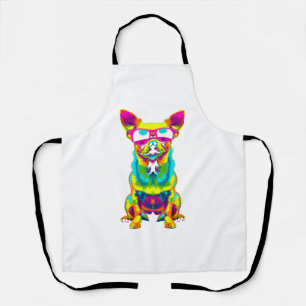 Delantal Chihuahua Perro gafas de sol arte pop