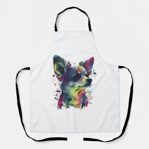 Delantal Chihuahua Pintura Abstracta Color Perro Lindo